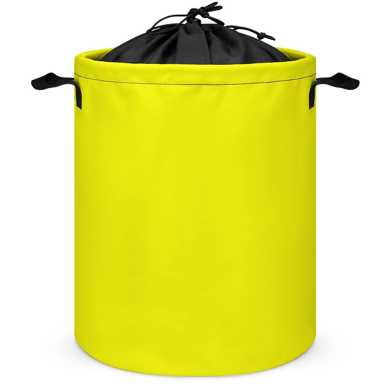 Large Laundry Hamper, Bag, Bright Yellow Solid Plain Collapsible Laundry Basket Dirty Clothes Washing Bin for College Dorm, Family Essentials