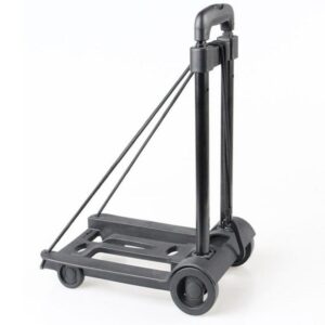 folding hand truck dolly cart, collapsible hand cart with adjustable handle lightweight trolley cart for moving, travel, shopping, office use, portable and compact