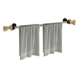 perfeso.l 26'' nautical rope towel bar wall mounted black coastal towel rack unique knot for nautical bathroom decor bathroom accessories towel holder