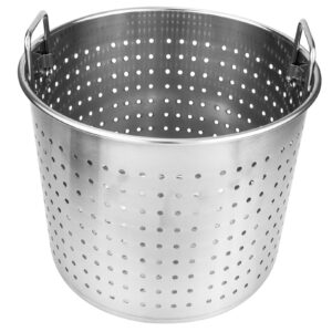 doitool crawfish leaky pot crawfish seafood pot seafood boil pot stainless steel crawfish pot crawfish crab steamer pot strainer basket stock pot insert for outdoor cooking accessories silver