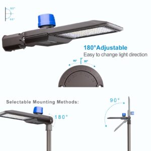 Lightdot 150W Parking Lot Lights 21000Lm (Eqv 600W HPS) 5000K Led Parking Lot Lights with Dusk to Dawn, ETL Listed LED Pole Light with Slipfitter Mount,IP65, Energy Saving