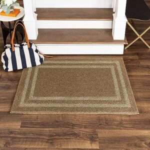 mohawk home alden sisal geometric border tan 2' 6" x 3' 10" area rug perfect for living room, dining room, office