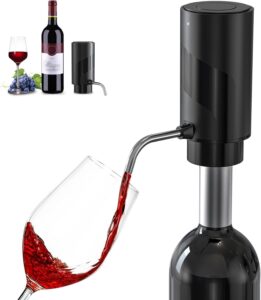 2024 new wine aerator electric wine decanter automatic wine aerator, one touch wine dispenser wine pourer with usb rechargeable,wine lover for women&men(black-abs)