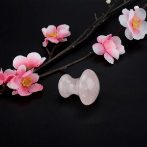 Rose Quartz Crystal Mushroom Shaped Face Massage Stone for Beautiful Skin and Eyes, and Good Looking