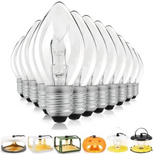 kilsaco flea trap replacement light bulbs 14 pcs - warm yellow light night light bulbs - 7w incandescent light bulb for flea traps, chandeliers, christmas light strings, night lights