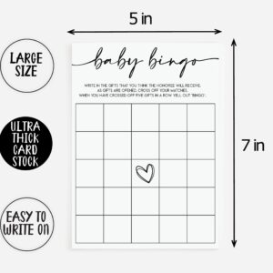 All Ewired Up 50 Baby Shower Bingo (50-Cards) Fun Baby Shower Game Activity, Gift, Gender Neutral Boy or Girl, Minimalist