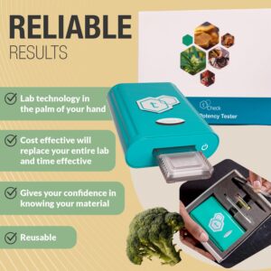 tCheck 3 Portable Potency Tester with Reusable Tray | UV Spectrometer for Accurate Potency Testing - Herbal Kit for Infusions, Edibles, Concentrates & Oils (Not for Flower Testing) Blue