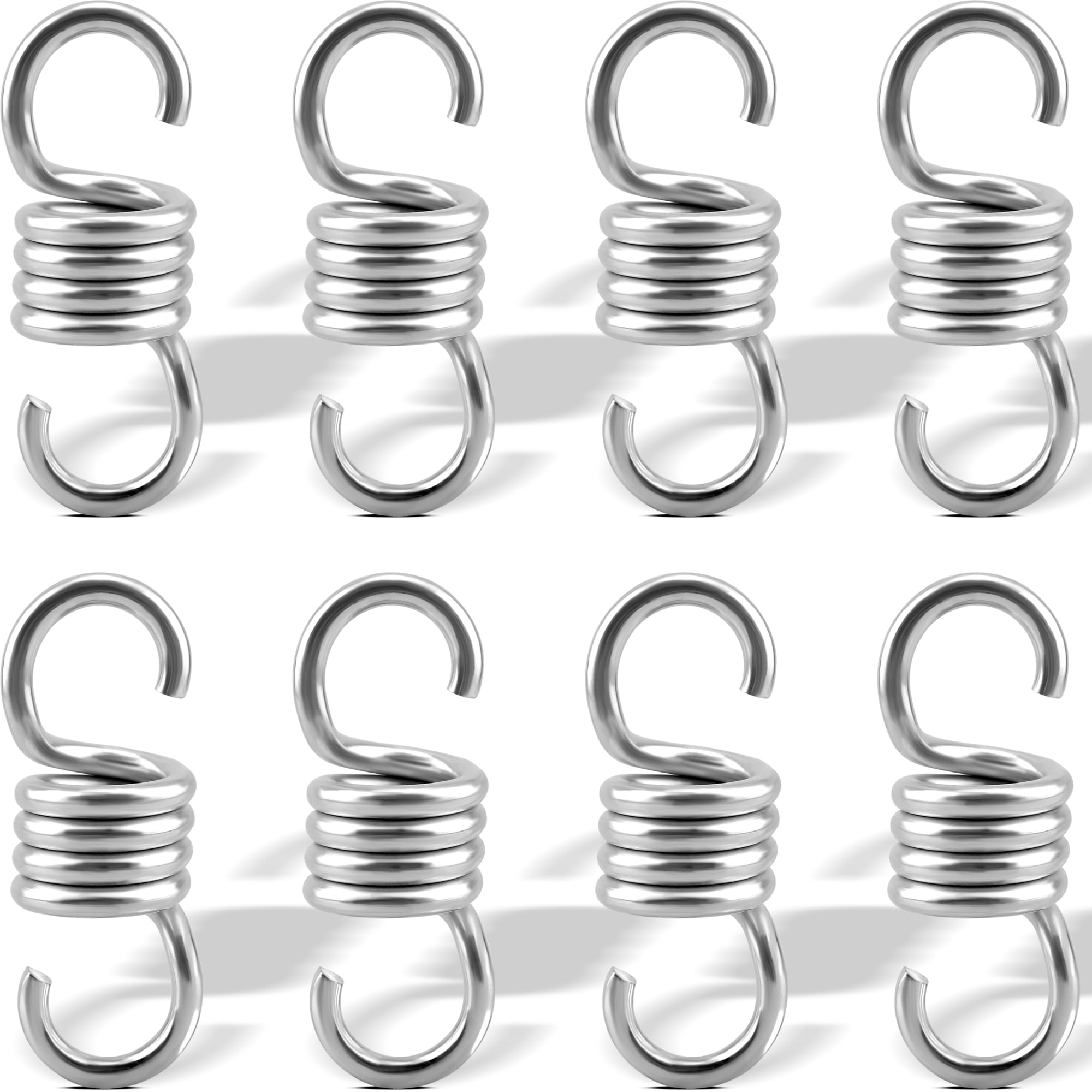 8 Pcs Swing Spring Heavy Duty Hanging Springs Porch Swing 2640lbs Hammock Hanger Springs for Swings Hammock-Chair Ceiling Mount Replace, (660lbs x 4)