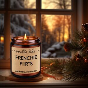 GSPY Scented Candles - Frenchie Gifts for Women, Men - Bulldog Gifts, Frenchie Gifts for Frenchie Lovers - Funny Birthday, Christmas Gifts for Frenchie Mom, Dad, Friend, Sister, Frenchie Owner