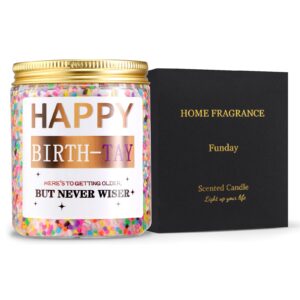 Sincerez Birthday Candle with Cake Scent -Birthday Gift/Party Decorations, Handcrafted, Long-Lasting 9oz Candle with Iconic Lyrics