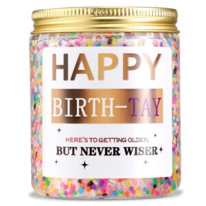 sincerez birthday candle with cake scent -birthday gift/party decorations, handcrafted, long-lasting 9oz candle with iconic lyrics