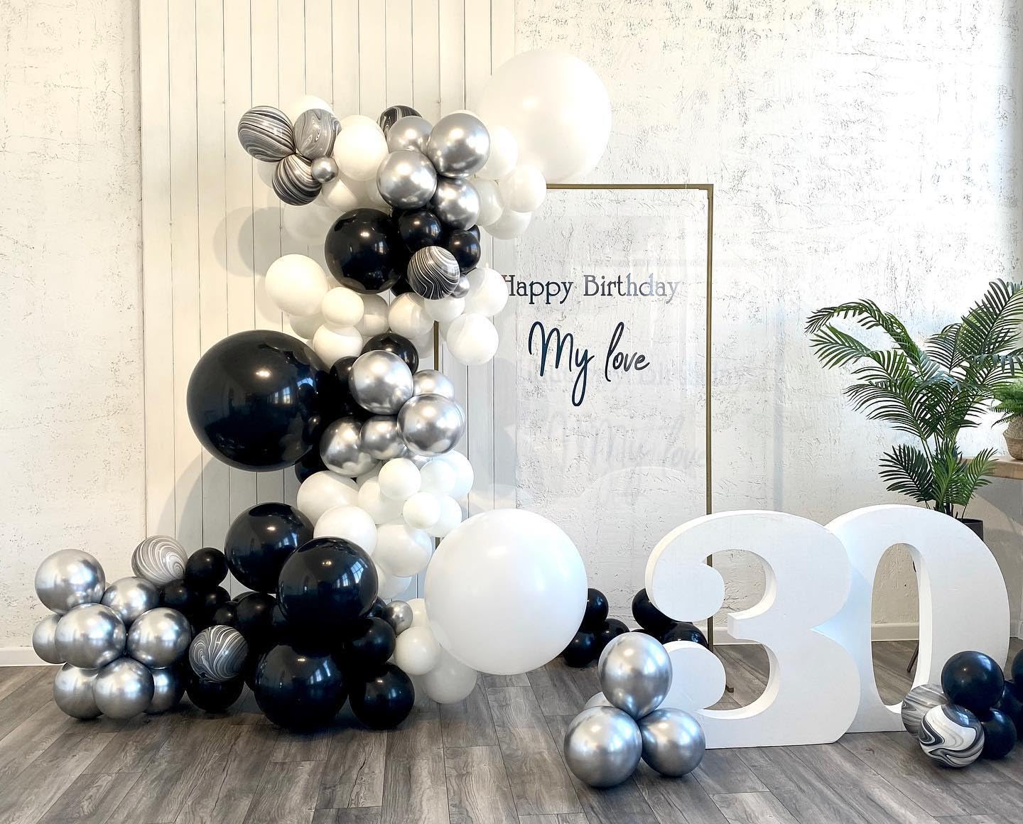 Black and White Balloon Arch, Balloon Garland Black White with Matte Black and White Latex Balloons, Black and White Balloon Arch Kit for Birthday, Baby Shower, Wedding, Graduation Party Decorations