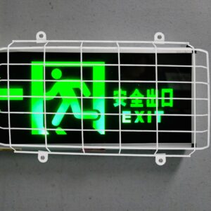 PRETYZOOM Exit Sign Damage Stopper Metal Wire Guard Exit Sign Damage Cage Wall Mounted Emergency Exit Light Protective Cover for Exit Sign or Emergency Light