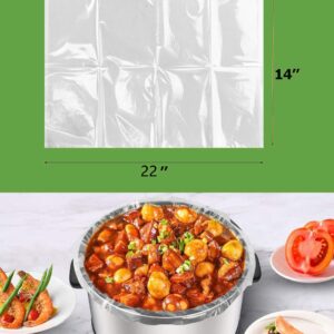 30×Slow Cooker Liners and Cooking Bags, Extra Large Cooking Liner Disposable Pot Bags, Fit 6QT to 10QT for Slow Cooker, Oval & Round Pot 14"x 22" /Bag