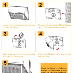 JC-LGL LED Wall Pack Light 60W 7800lm with Dusk to Dawn Photocell, 5000K Daylight Wall Pack Outdoor Light Repalces 600W HPS/HID Light, IP65 Waterproof for Stadium, Yard, Buildings, Parking Lots