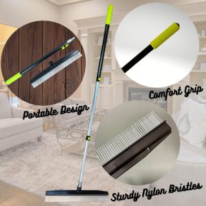 A-to-Z Supply Room Groom Carpet Rake and Groomer with Telescoping 54" Adjustable Handle, Portable Design, Carpet Brush Ideal for Pet Hair, Refreshing High Pile Carpets and Artificial Turf, (Pack of 2)