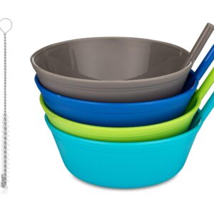 Quiet Book Club Cereal Bowls with Straws for Kids Bowls with Straw for Cereal Childrens Bowls with Straw Built in for Kids Plastic Straw Bowls for Toddlers Dishwasher Safe BPA FREE for boys