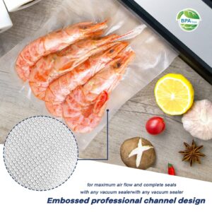 Deefre Vacuum Sealer Bags, 8"x120' Commercial Grade Food Saver Bags for Seal a Meal, BPA Free, Heavy Duty, Great for vac Storage, Meal Prep or Sous Vide