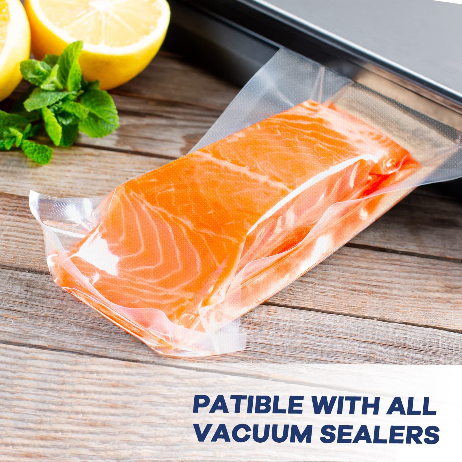 Deefre Vacuum Sealer Bags, 8"x120' Commercial Grade Food Saver Bags for Seal a Meal, BPA Free, Heavy Duty, Great for vac Storage, Meal Prep or Sous Vide