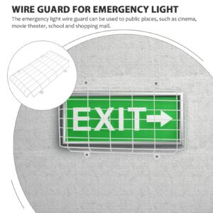 PRETYZOOM Exit Sign Damage Stopper Metal Wire Guard Exit Sign Damage Cage Wall Mounted Emergency Exit Light Protective Cover for Exit Sign or Emergency Light