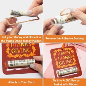 Thanksgiving Money Cards for Cash Gift Holders Fall Gift Ideas Paper Thank You Money Card Holder with Blister Box Double-Sided Tape for Gift Cards and Cash Not Including Money - Set of 6