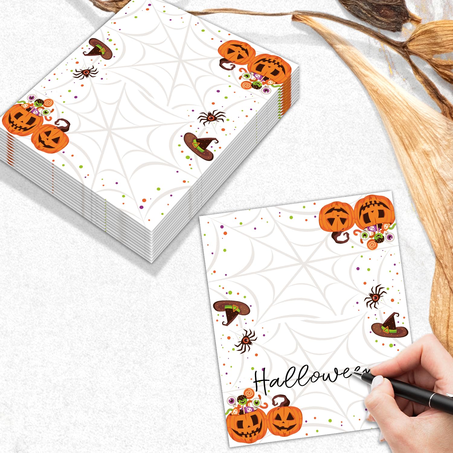 Halloween Party Place Cards Tent Style Cards – 25 Cards Name filling card per Pack – Halloween Party Favors Birthday Party Supplies Decorations -02