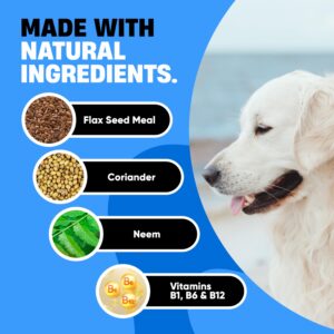 Natural Flea and Tick Prevention for Dogs - Dog Flea and Tick Treatment Chewable - Safe Flea Treatment Dogs of All Breeds & Ages - Flea Chews for Dogs - Flea Pills for Dogs for Dog Flea & Tick Control