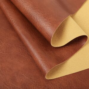 brown upholstery faux leather sheets: lotofun 52"x36" red distressed bark pu artificial leatherette vegan synthetic pleather fabric by the yard for diy crafts