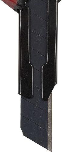 ALLWAY SK9B 9mm Pro Soft-Grip Snap-Off Knife with Auto-Lock and 1 Premium Blackened Steel Blade