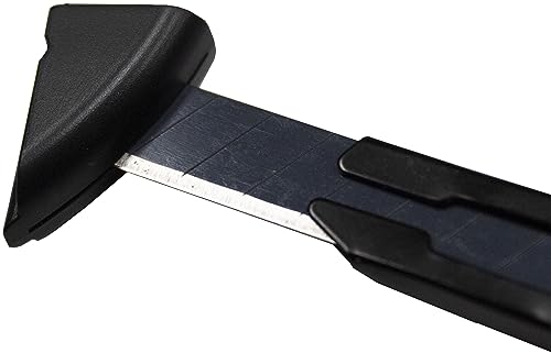 ALLWAY SK9B 9mm Pro Soft-Grip Snap-Off Knife with Auto-Lock and 1 Premium Blackened Steel Blade