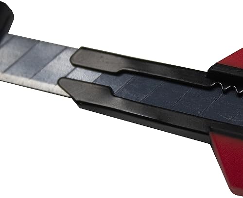 ALLWAY SK9B 9mm Pro Soft-Grip Snap-Off Knife with Auto-Lock and 1 Premium Blackened Steel Blade