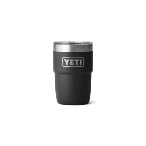 YETI Rambler 8 oz Stackable Cup, Stainless Steel, Vacuum Insulated Espresso Cup with MagSlider Lid, Black