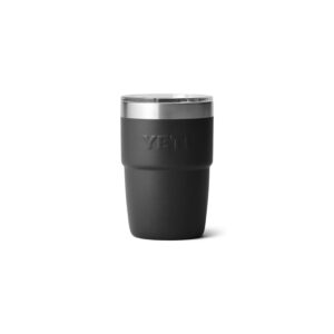 YETI Rambler 8 oz Stackable Cup, Stainless Steel, Vacuum Insulated Espresso Cup with MagSlider Lid, Black