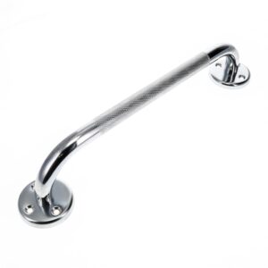 bodymed 12-inch chrome plated steel grab bar - anti-slip, safety aid support for bathrooms, showers, bathtubs and toilets - perfect for adults and seniors