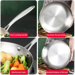 Vegoran Triply Professional Grade Fry Pan,Stainless Steel Skillet Frying Pan, Saute Pan with Lid (10" frying pan w/lid)