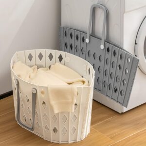 Collapsible Laundry Basket (50 x 30 x 31 cm, Grey)