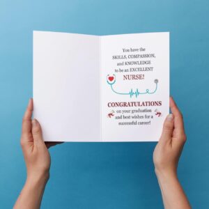 Nursing Degree Graduation Congratulations Greeting Card – Honor The Grad In Your Life With A Heartfelt Message - Pink