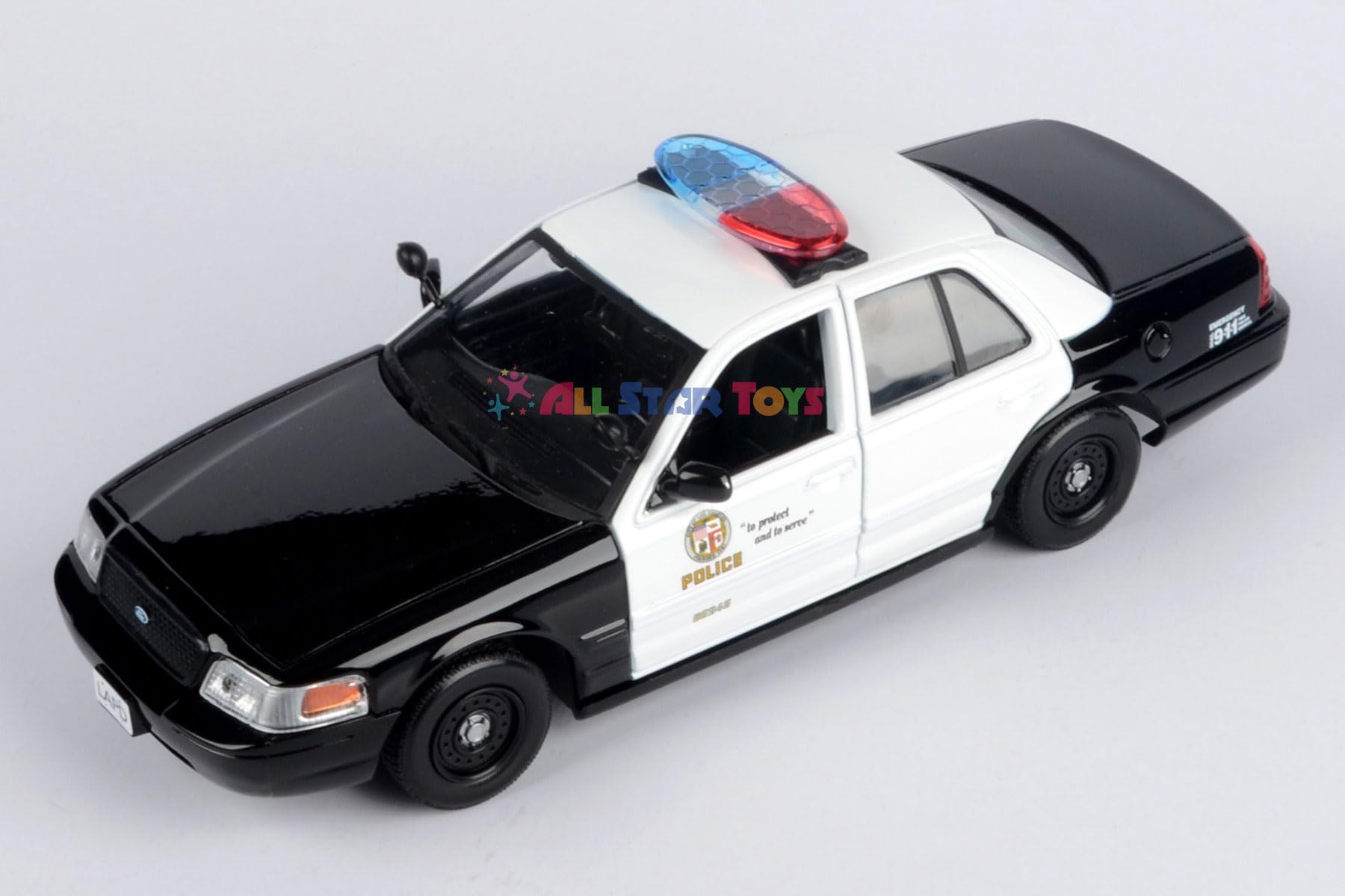 Motormax 2010 Ford Crown Victoria Police Interceptor LAPD Los Angeles Police Department 1/24 Diecast Model 76946 by All Star Toys