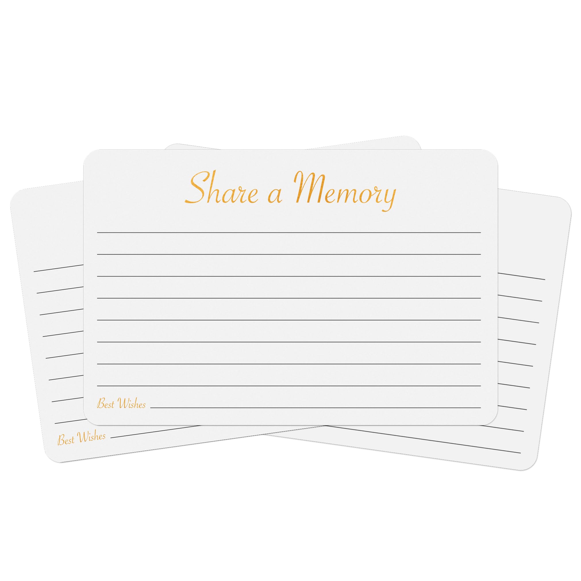 Sutter Signs Share A Memory Card (Pack of 50) | Elegant Guest Book 4x6 Cards for Celebration of Life, Funeral, Memorial, Graduation, Retirement, Birthday, Party Game