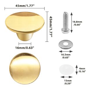 Uenhoy 4 Pcs Dutch Oven Knob Stainless Steel Pan Pot Lid Handle Replacement Knobs for Le Creuset, Aldi, Lodge and Other Enameled Dutch Oven, Gold