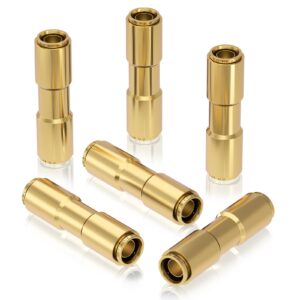 cheemuii 6 pcs 1/4 brass dot air line fitting straight union quick connect fittings 1/4 air hose dot air fittings for semi truck trailers industry air system