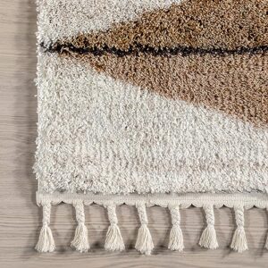 nuLOOM Kali Shaggy Diamond Tassel Area Rug, 8x10, Light Brown