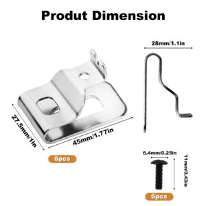 Belt Clips for Dewalt 20V Tool, Dewalt clip 6pcs Replacement Belt Hook Clip for Dewalt 20V Max Tools, 304 Stainless Steel Drill Belt Clips for Dewalt Power Tools