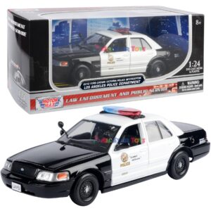 motormax 2010 ford crown victoria police interceptor lapd los angeles police department 1/24 diecast model 76946 by all star toys