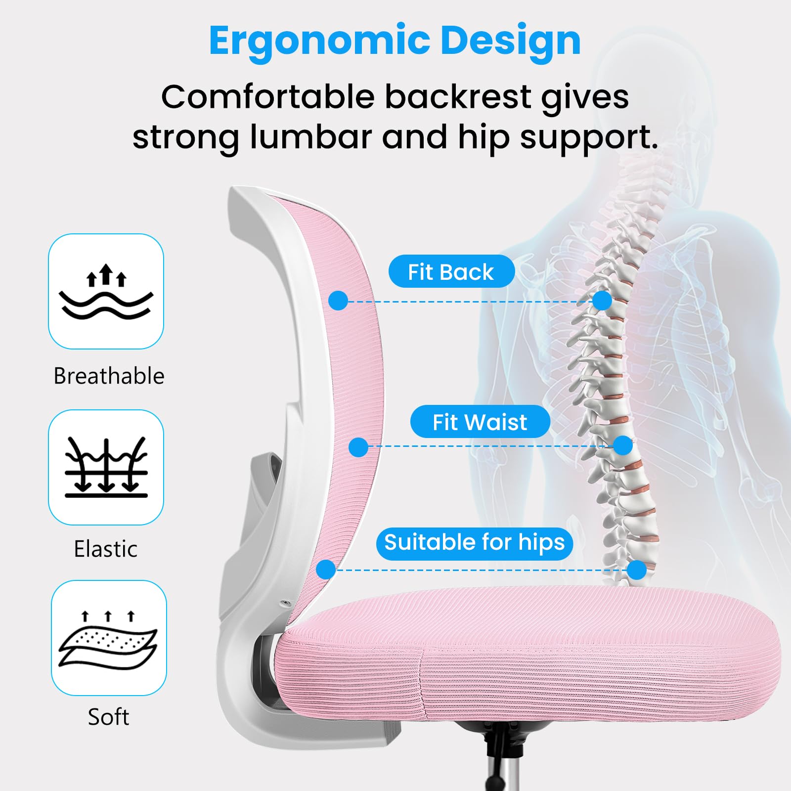 Razzor Drafting Chair Tall Office Chair for Standing Desk Chairs with Adjustable Height Footrest, Armless High Desk Chair Ergonomic Rolling Stool