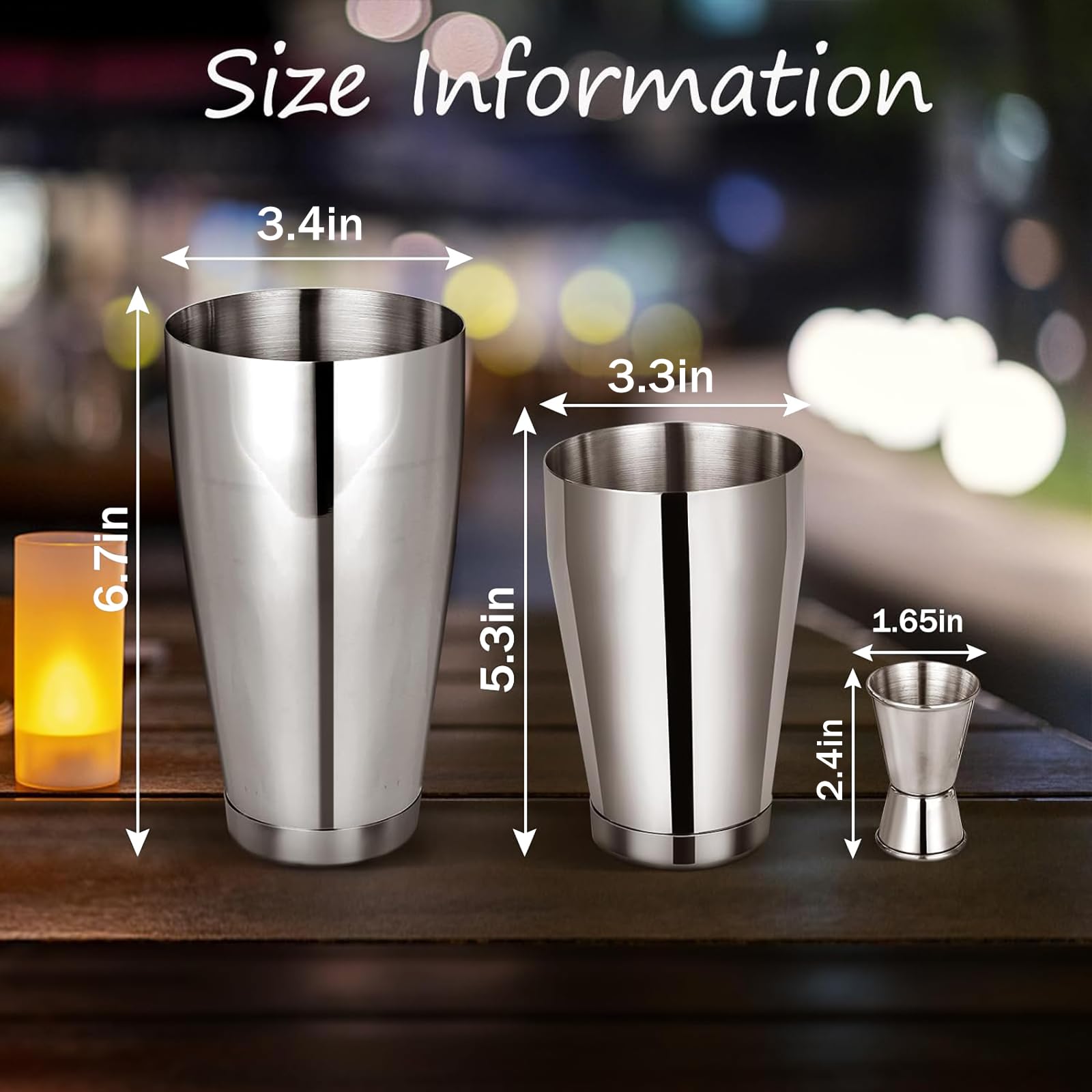 Boston Shaker Cocktail Set Bartender Kit, 12 Pcs Drink Shaker with Strainer Bartending Martini Shaker Tin with 18oz & 28oz Mixed Alcohol Shaker Professional Stainless Steel Bar Tool for Beginner