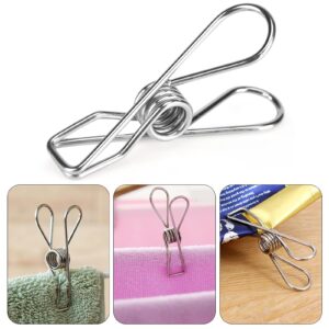 Estink Stainless Steel Clothes Pegs, Wire Clothes Pins Heavy Duty Outdoor 20pcs Household Socks Underwear Drying Rack Clip Holder Metal Wire Utility Clips for Hanging Clothes Home Kitchen