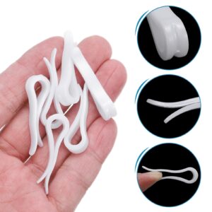 uxcell 30Pcs Durable Plastic Alligator Clips, 1.5" White U Shape Shirt Clip Clothespins for Folding Ties, Pants, Socks, Garments