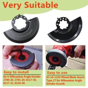 43-54-1220 Angle Grinder Safety Guard Fits for Milwaukee Angle Grinder 2780-20, 2781-20, 6117-30, 6117-31, 6124-30(5" Wheel Blade Guard)