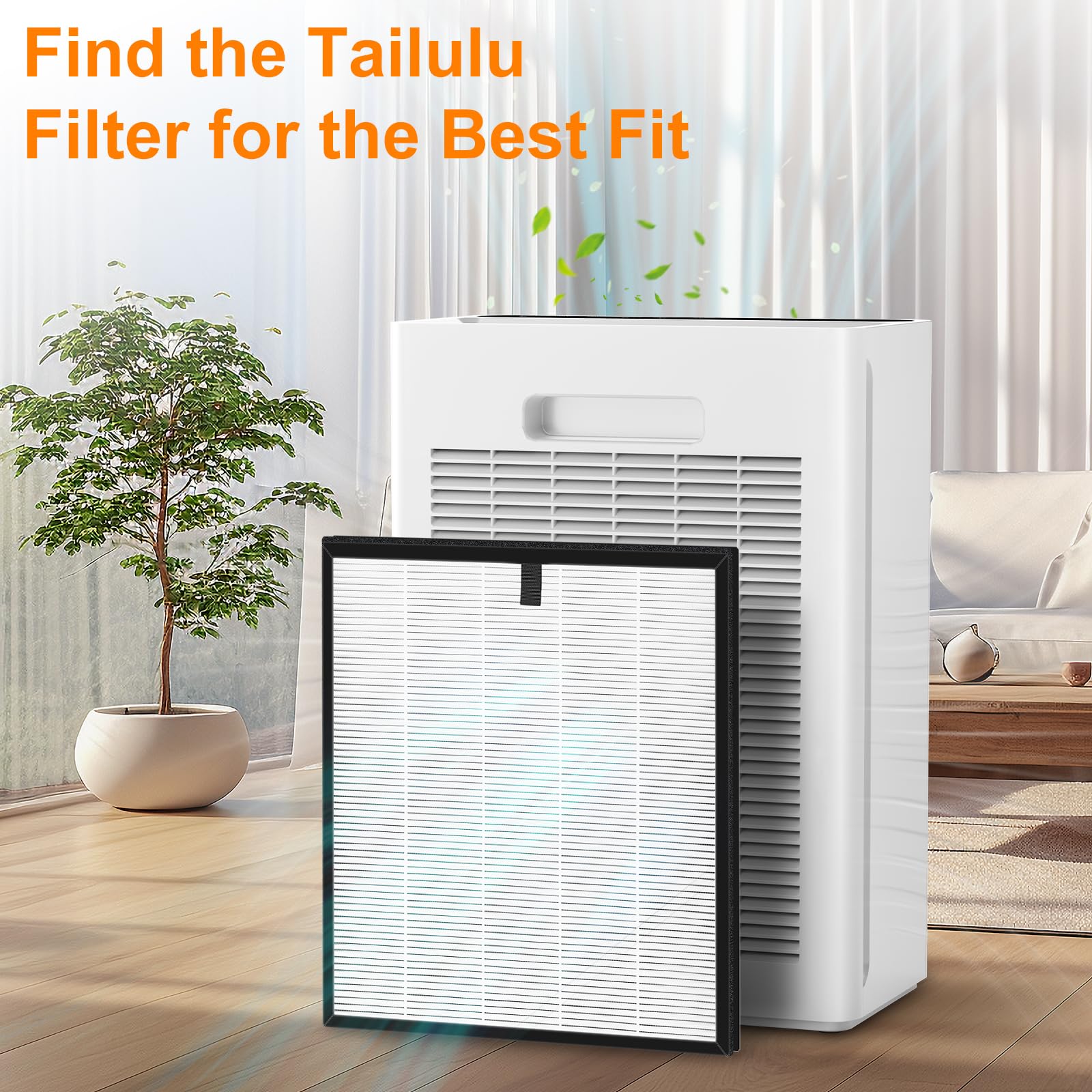 Tailulu HQZZ-260 Air Purifier Replacement Filter(2 Pack)